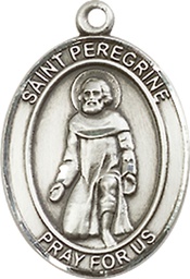 [8088SSY] Sterling Silver Saint Peregrine Laziosi Medal - With Box