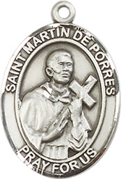 [8089SS] Sterling Silver Saint Martin de Porres Medal