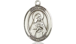 [8094SSY] Sterling Silver Saint Rita of Cascia Medal - With Box