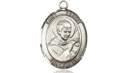 [8096SSY] Sterling Silver Saint Robert Bellarmine Medal - With Box
