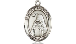 [8102SSY] Sterling Silver Saint Teresa of Avila Medal - With Box