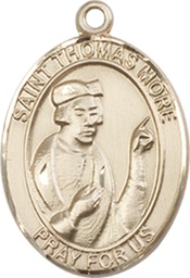 [8109GF] 14kt Gold Filled Saint Thomas More Medal