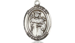 [8113SS] Sterling Silver Saint Casimir of Poland Medal