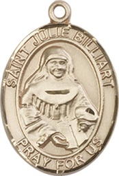 [8117GF] 14kt Gold Filled Saint Julie Billiart Medal