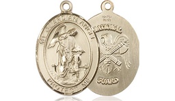 [8118GF5] 14kt Gold Filled Guardian Angel National Guard Medal