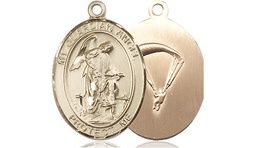 [8118GF7] 14kt Gold Filled Guardian Angel Paratrooper Medal
