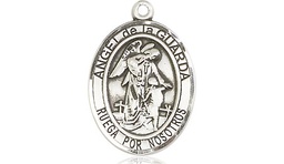 [8118SPSS] Sterling Silver Angel de la Guarda Medal