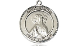 [8123RDSS] Sterling Silver Saint Brigid of Ireland Medal