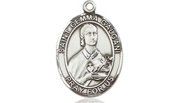 [8130SS] Sterling Silver Saint Gemma Galgani Medal