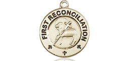 [4008KT] 14kt Gold First Reconciliation / Penance Medal