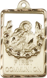 [4201KT] 14kt Gold Communion First Reconciliation Medal