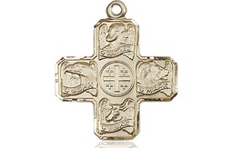 [4214KT] 14kt Gold Evangelist Medal