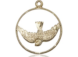 [4218KT] 14kt Gold Holy Spirit Medal