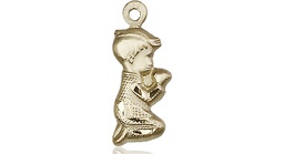 [4263KT] 14kt Gold Praying Boy Medal