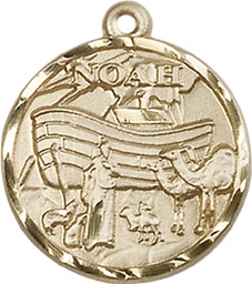 [4274KT] 14kt Gold Noah Medal