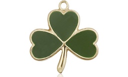 [5248KT] 14kt Gold Shamrock Medal