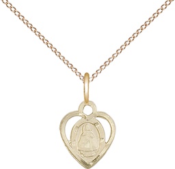 [5413GF/18GF] 14kt Gold Filled Infant Pendant on a 18 inch Gold Filled Light Curb chain