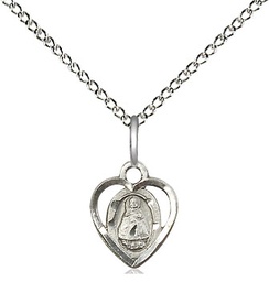 [5413SS/18SS] Sterling Silver Infant Pendant on a 18 inch Sterling Silver Light Curb chain