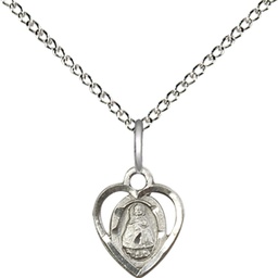 [5413SS/18SS] Sterling Silver Infant Pendant on a 18 inch Sterling Silver Light Curb chain