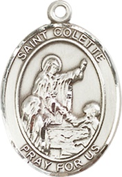 [8268SSY] Sterling Silver Saint Colette Medal