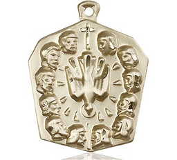 [5675KT] 14kt Gold Apostles Medal