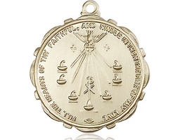 [5897KT] 14kt Gold Seven Gifts Medal
