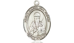 [8275SS] Sterling Silver Saint Basil the Great Medal