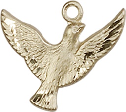 [5912KT] 14kt Gold Holy Spirit Medal