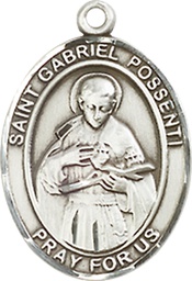 [8279SS] Sterling Silver Saint Gabriel Possenti Medal