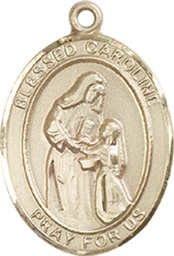 [8281GF] 14kt Gold Filled Blessed Caroline Gerhardinger Medal