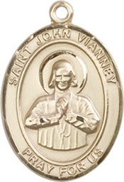 [8282GF] 14kt Gold Filled Saint John Vianney Medal