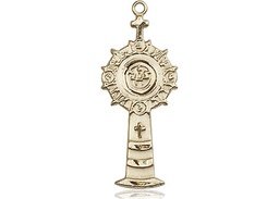 [5945KT] 14kt Gold Monstrance Medal