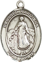 [8283SS] Sterling Silver Blessed Karolina Kozkowna Medal