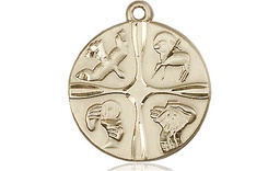 [6056KT] 14kt Gold Christian Life Medal