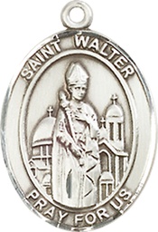[8285SS] Sterling Silver Saint Walter of Pontnoise Medal