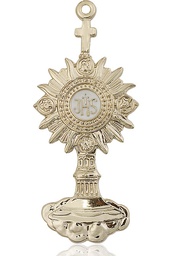 [6099KT] 14kt Gold Monstrance Medal