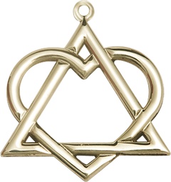 [6210KT] 14kt Gold Adoption Heart Medal