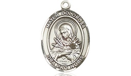 [8290SS] Sterling Silver Mater Dolorosa Medal