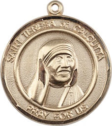 [8295RDGF] 14kt Gold Filled Saint Teresa of Calcutta Medal