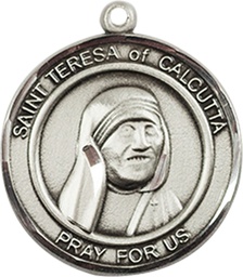[8295RDSS] Sterling Silver Saint Teresa of Calcutta Medal