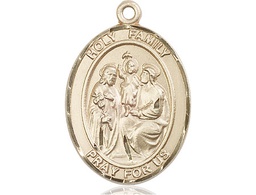 [7218KT] 14kt Gold Holy Family Medal
