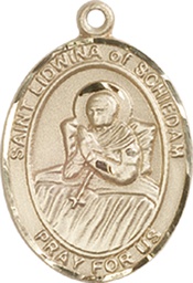 [8297GF] 14kt Gold Filled Saint Lidwina of Schiedam Medal