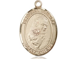 [7249KT] 14kt Gold Blessed Trinity Medal