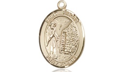[8298GF] 14kt Gold Filled Saint Fiacre Medal