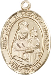 [8299GF] 14kt Gold Filled Our Lady of Prompt Succor Medal