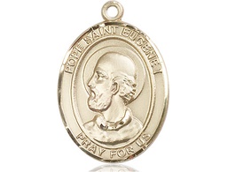 [7352KT] 14kt Gold Pope St Eugene I Medal