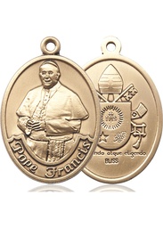 [7451KT] 14kt Gold Pope Francis Medal