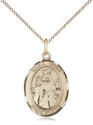 [8133GF/18GF] 14kt Gold Filled Maria Stein Pendant on a 18 inch Gold Filled Light Curb chain