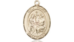 [8218KT] 14kt Gold Holy Family Medal