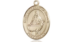[8336GF] 14kt Gold Filled Saint Catherine of Sweden Medal
